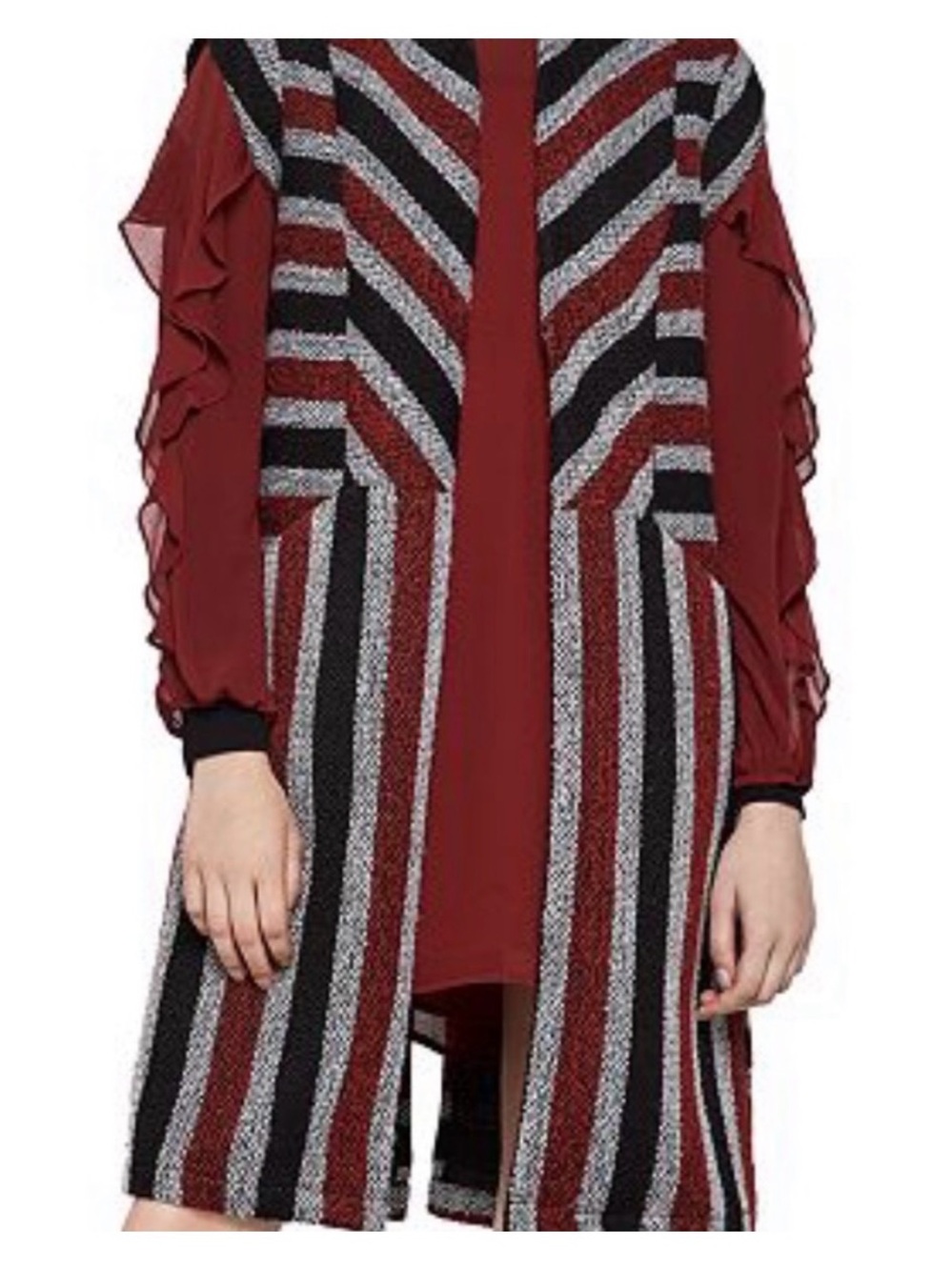 BCBGENERATION striped longline vest coat
BT